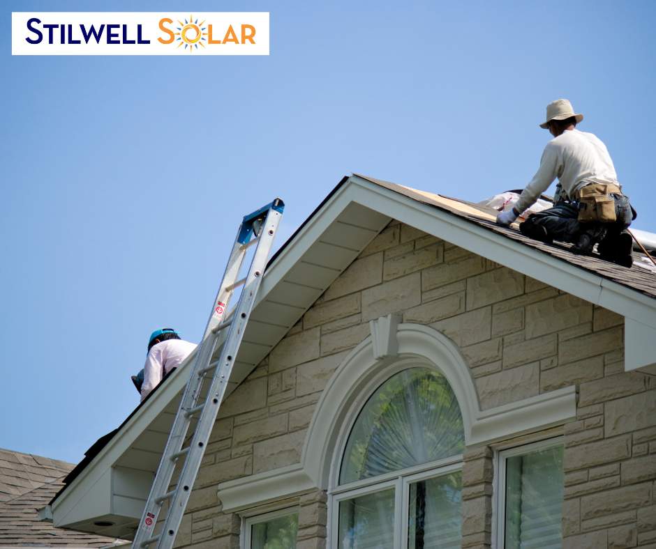 How do you repair a roof that has solar panels?